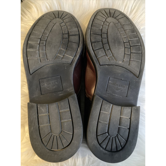 Dockers Gordon 90-2219 Brown Leather Oxfords Lace-Up Dress Shoes Men's Size 9.5W - Picture 4 of 10